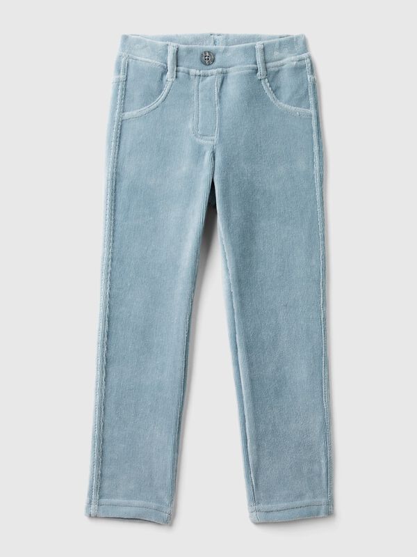 Ribbed chenille trousers Junior Girl