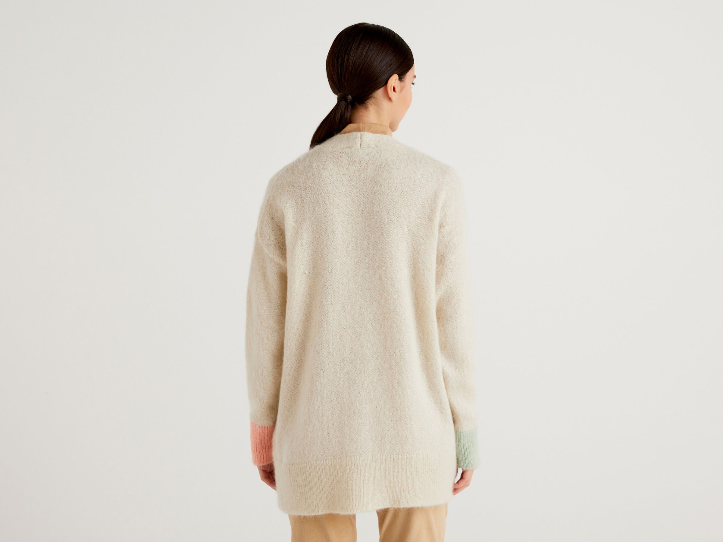 Oversized fit cardigan in mohair blend image number 2