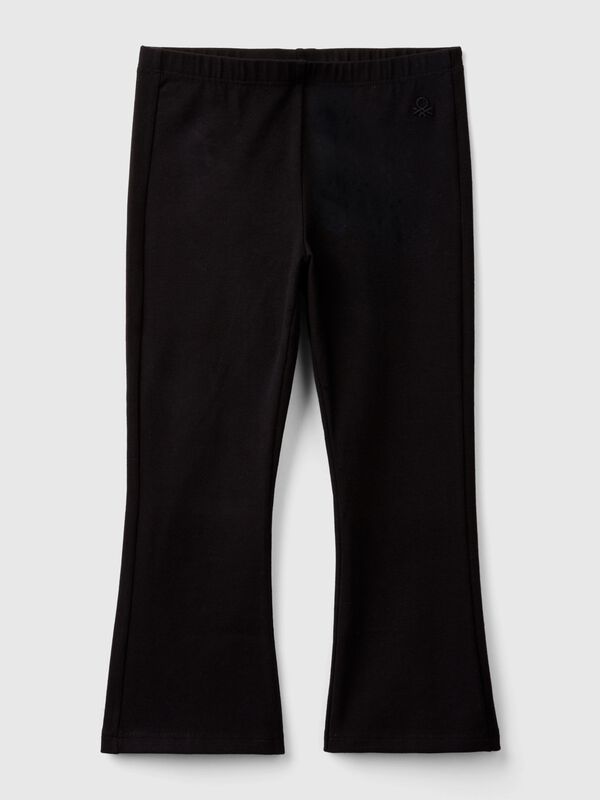 Flared leggings in stretch cotton Junior Girl