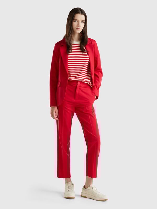 Trousers in stretch viscose blend Women