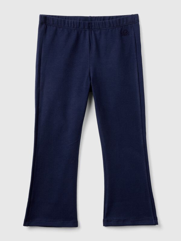 Flared leggings in stretch cotton Junior Girl