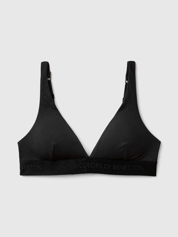 Triangle bra in stretch cotton Women