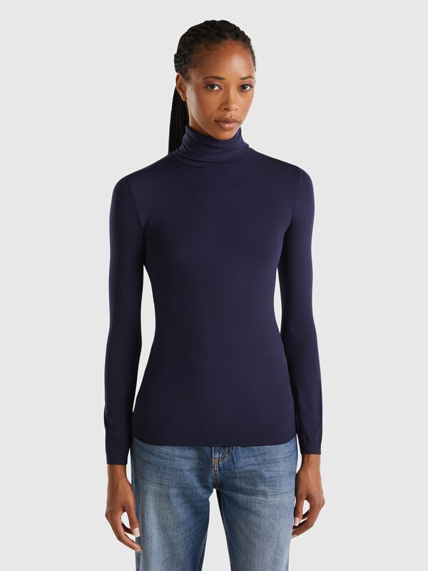 Stretch turtleneck sweater Women
