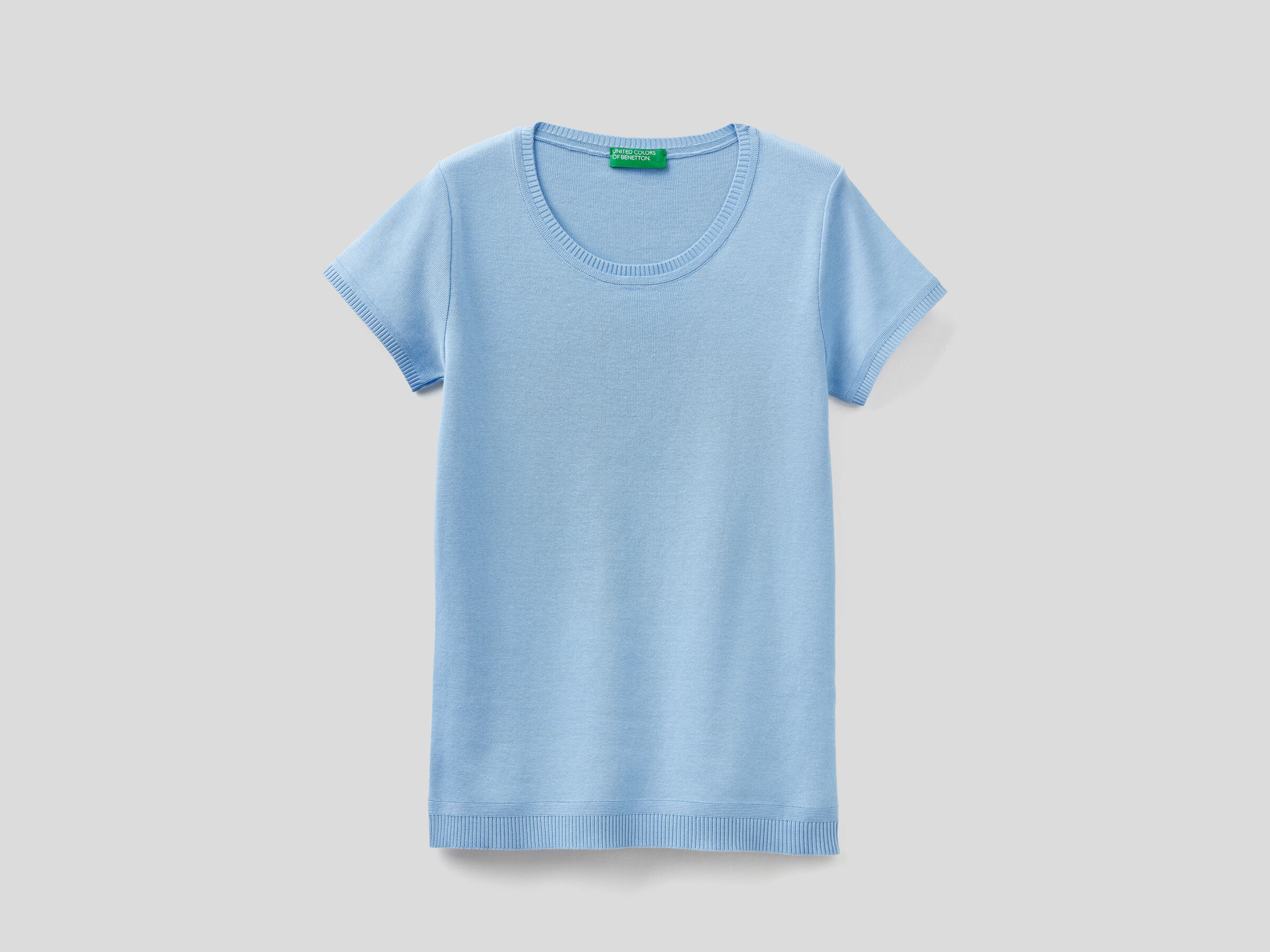 Short sleeve sweater in 100% cotton image number 4
