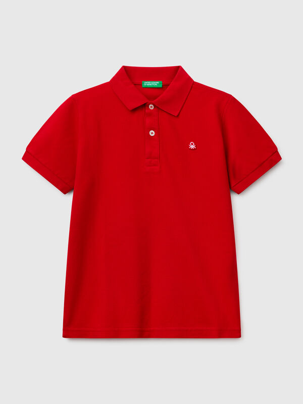Slim fit polo in pure cotton Junior Boy
