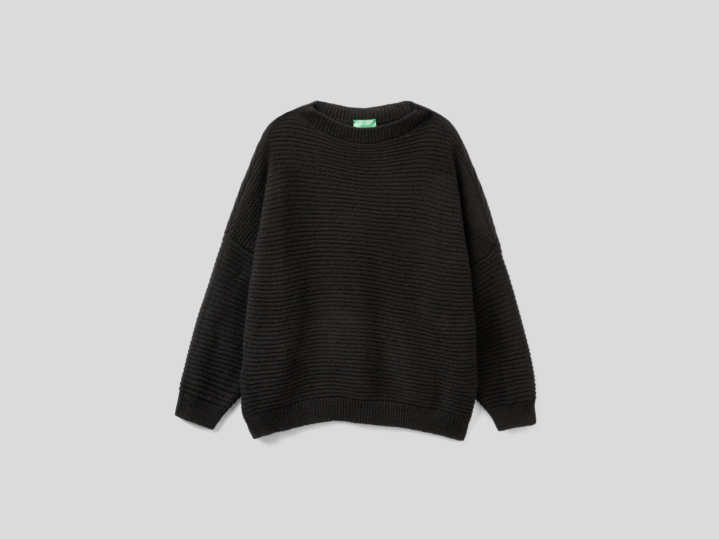 Boxy fit sweater in wool blend image number 4