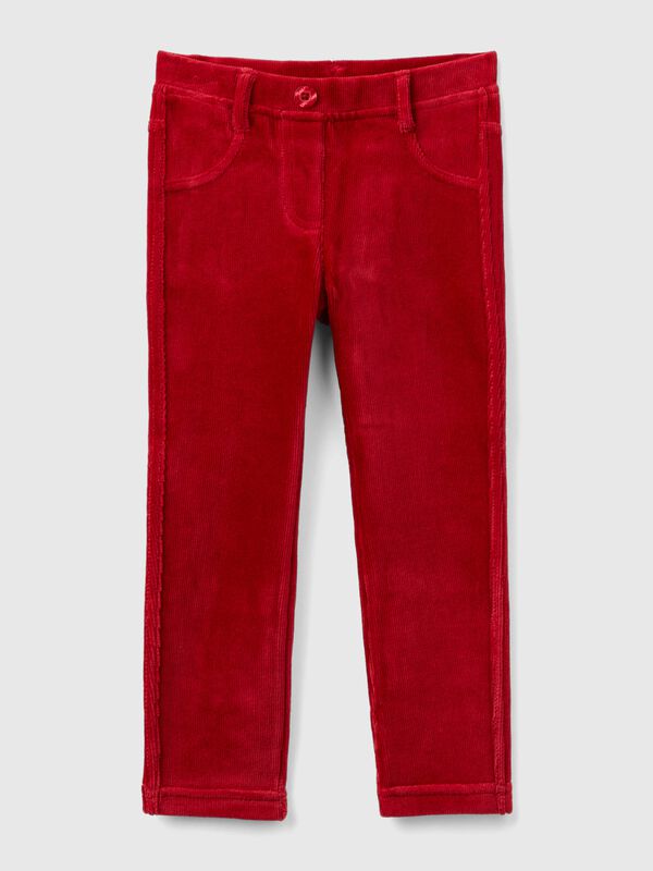 Ribbed chenille trousers Junior Girl