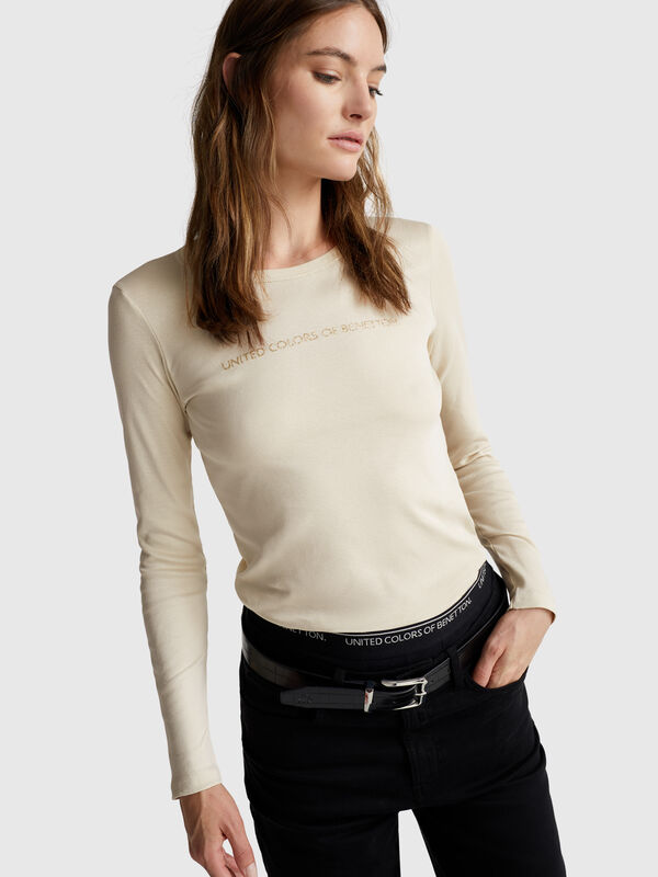 100% cotton long sleeve t-shirt Women