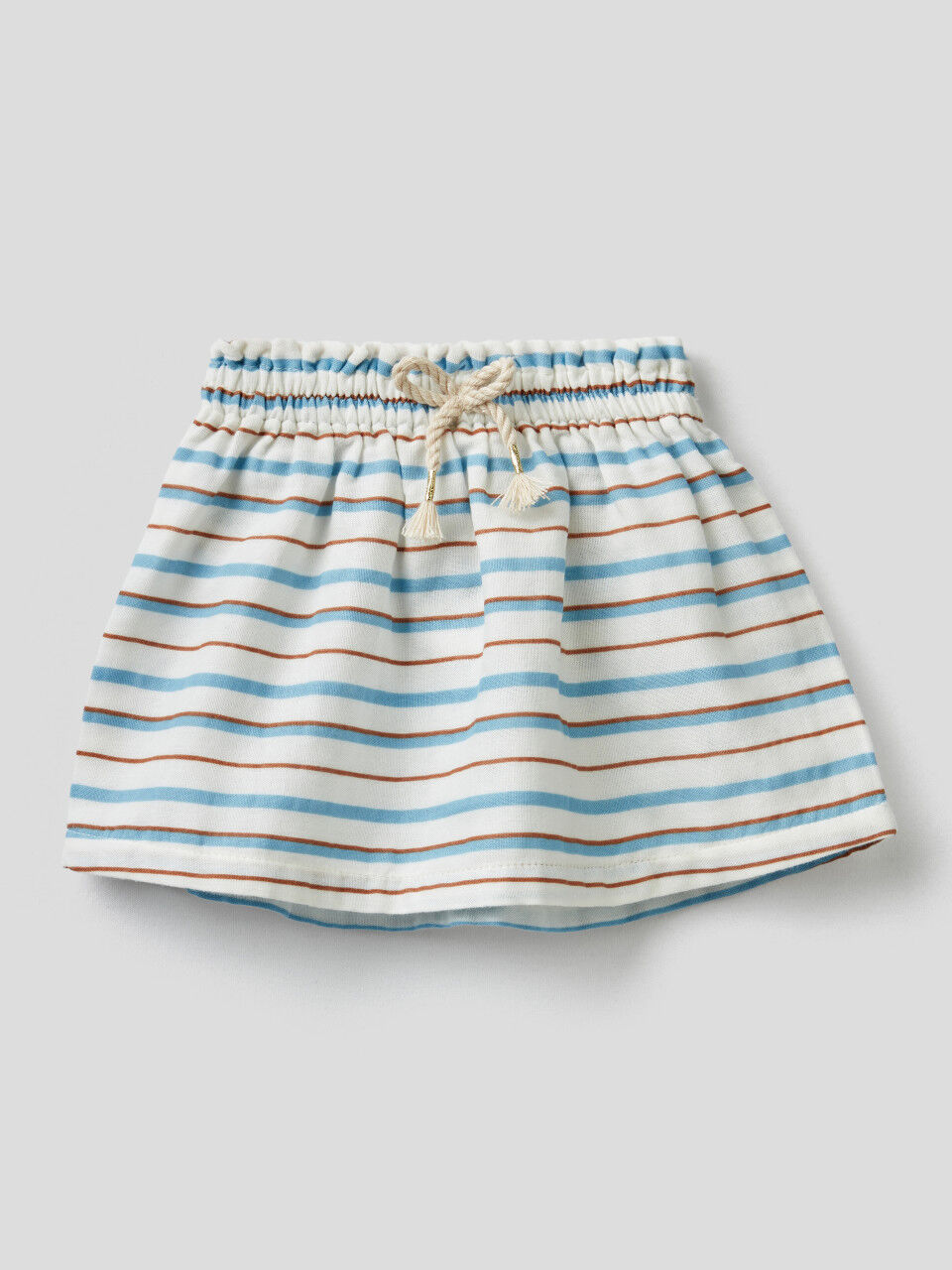Patterned skirt in pure cotton