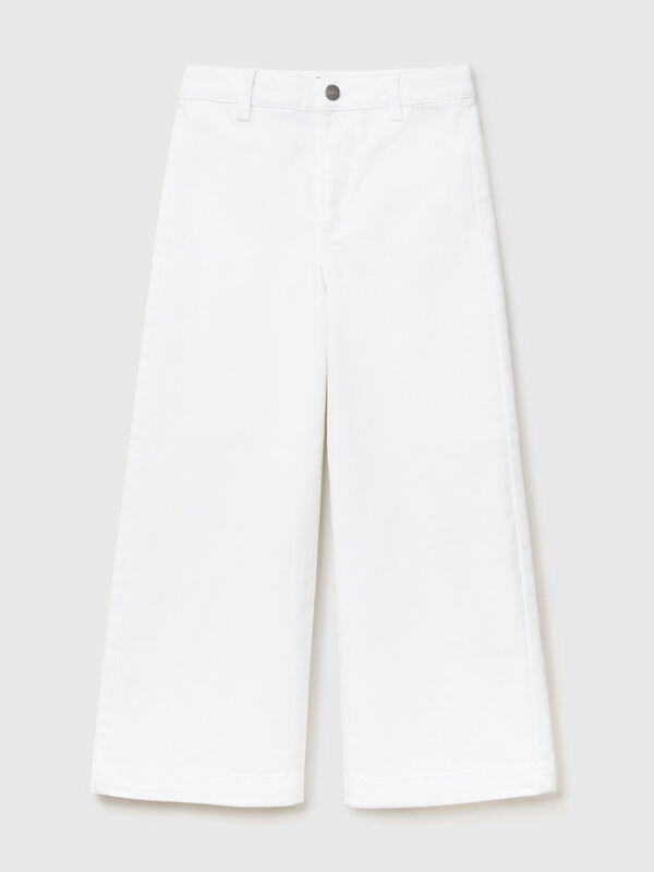 Palazzo trousers in stretch cotton Junior Girl