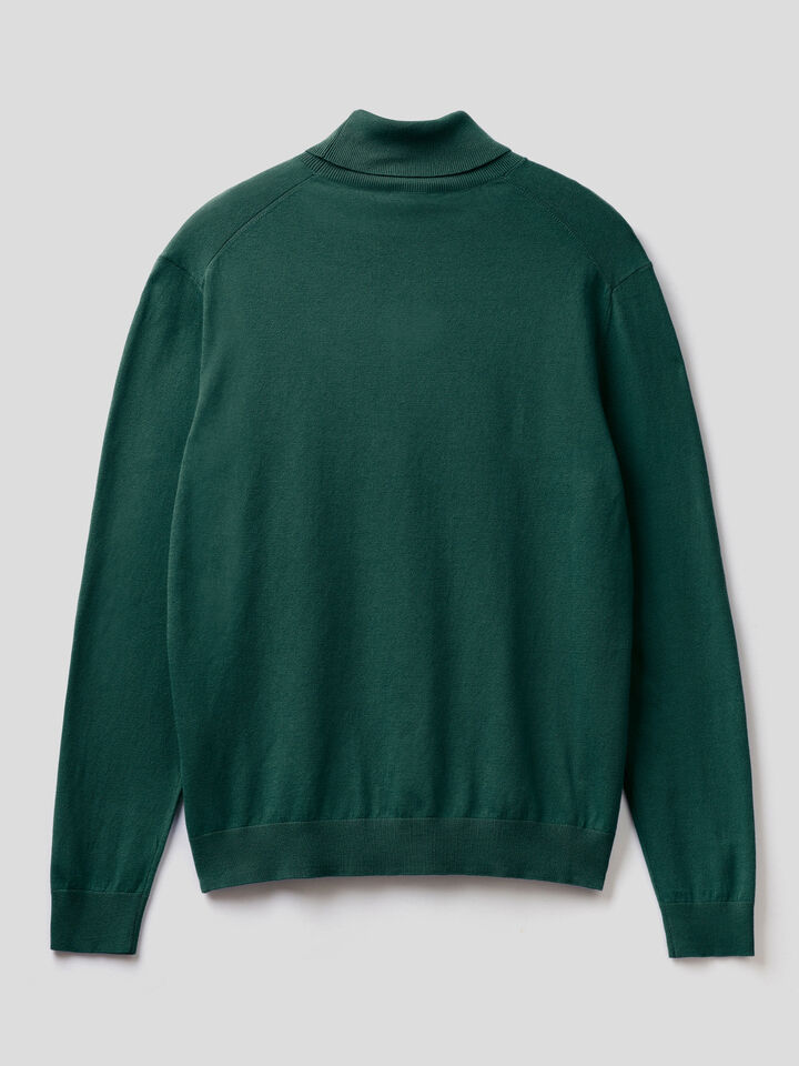 Turtleneck in lightweight cotton blend image number 2