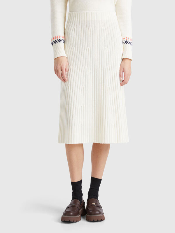 Knit midi skirt Women