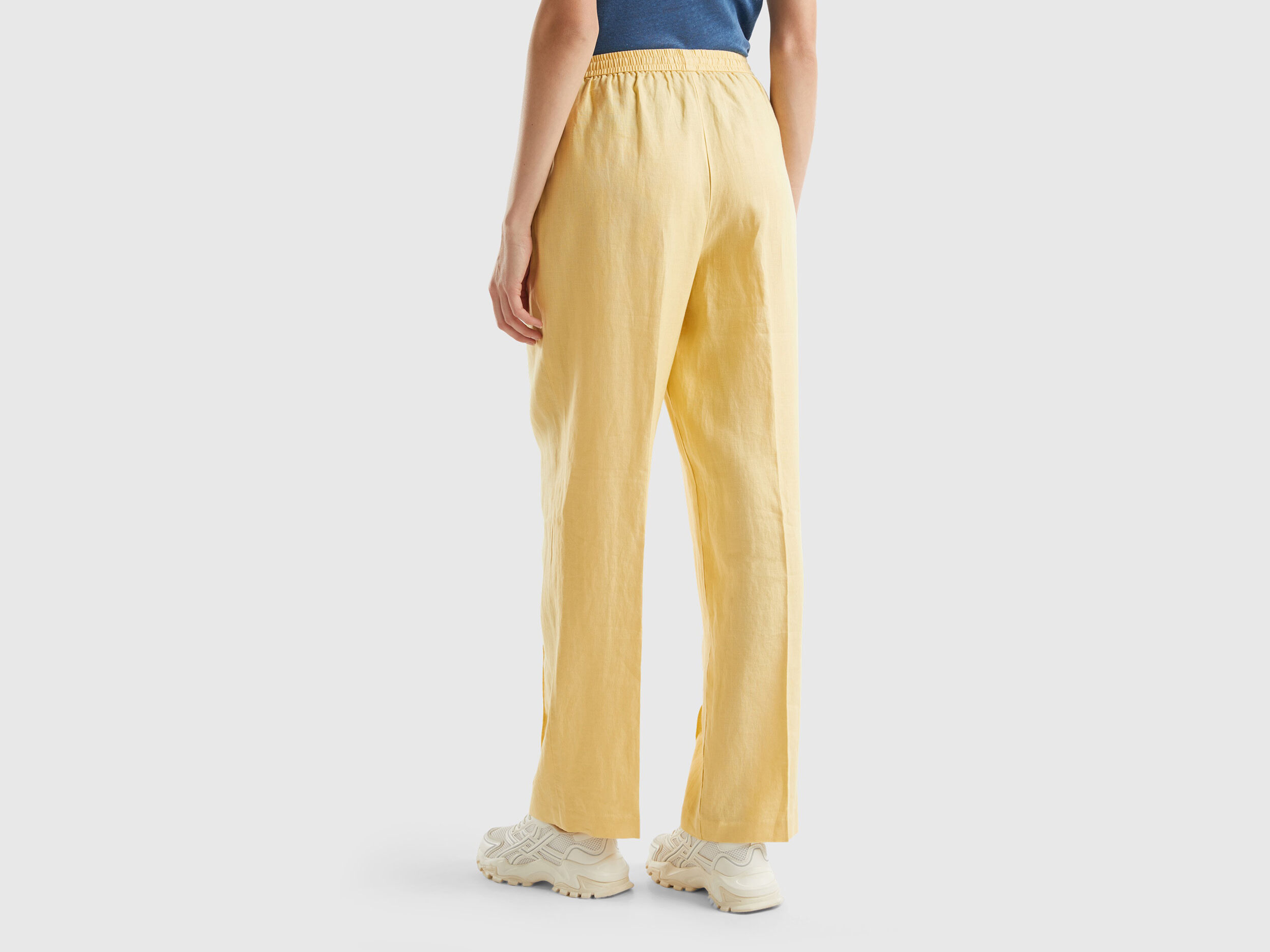 Pantaloni in lino benetton clearance