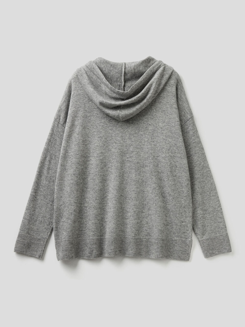 Sweater in cashmere blend with hood image number 2