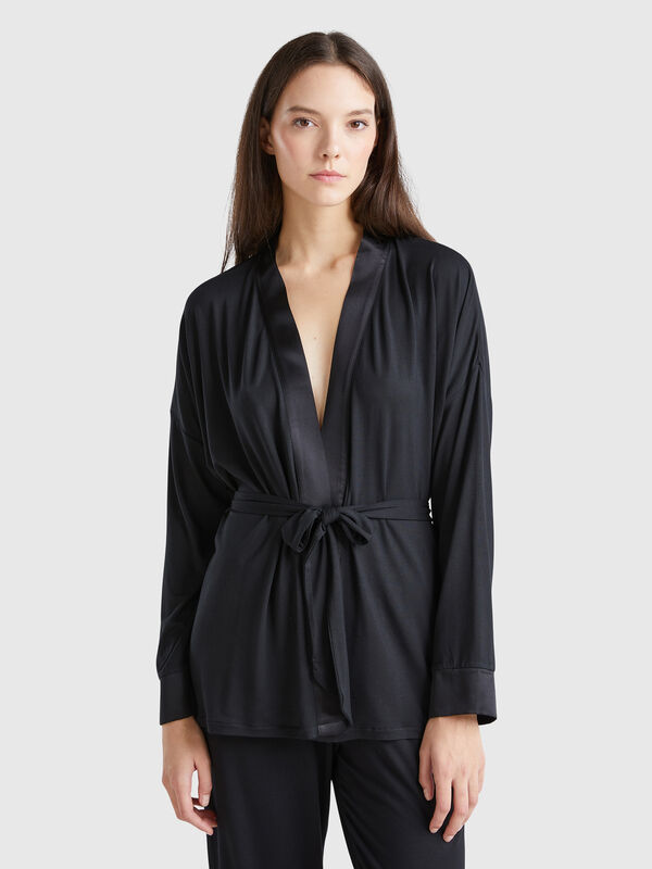 Jacket with silk details Women