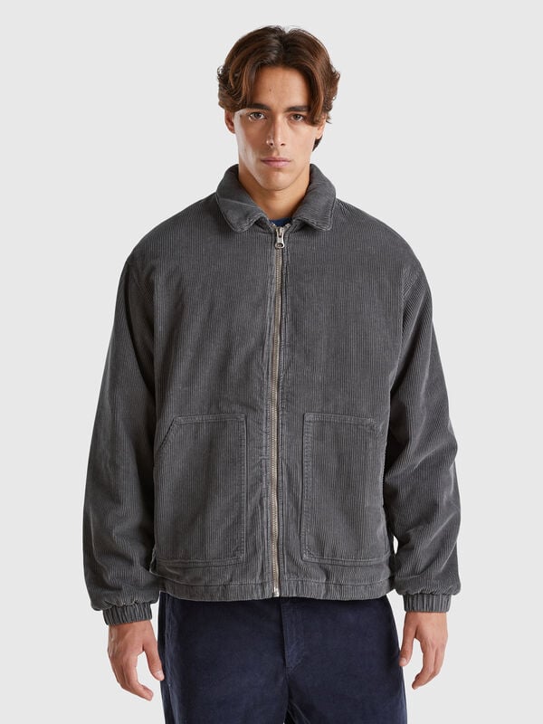 Jacket in padded velvet Men