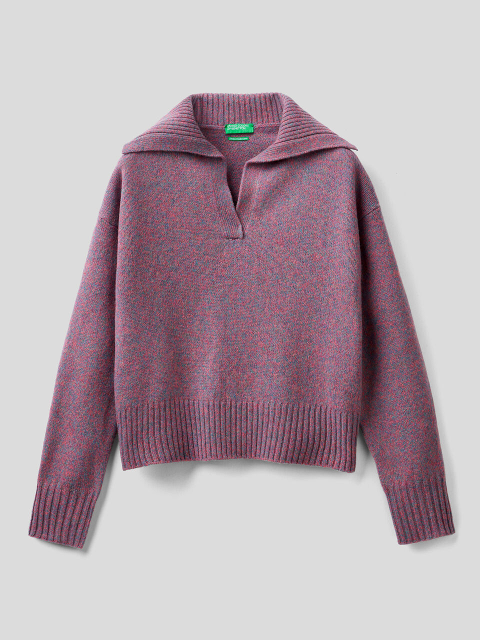 Polo in pure tricot Shetland wool image number 1