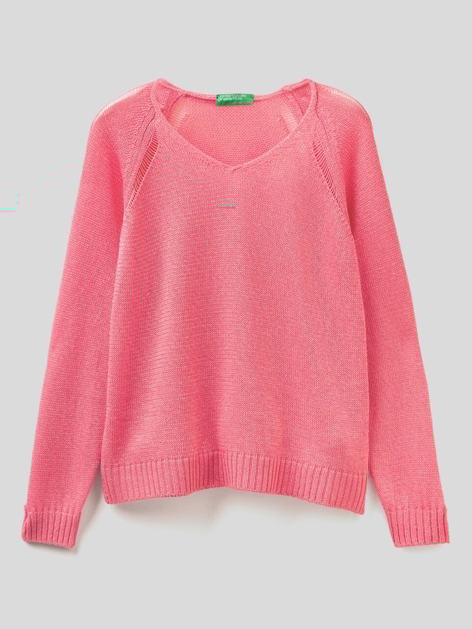 Sweater with wide stitch detail image number 1