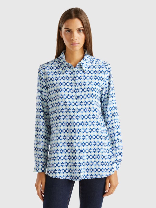 Patterned shirt in viscose Women