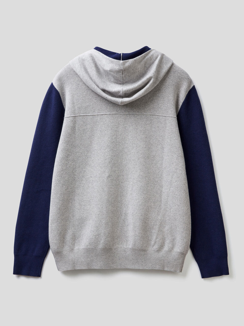 Color block knit hoodie image number 2