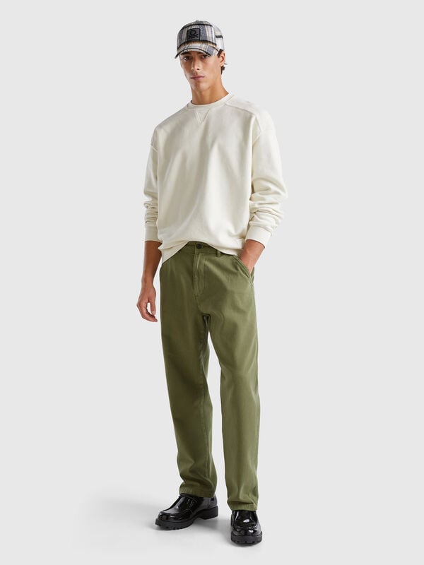 Trousers in pure linen Men