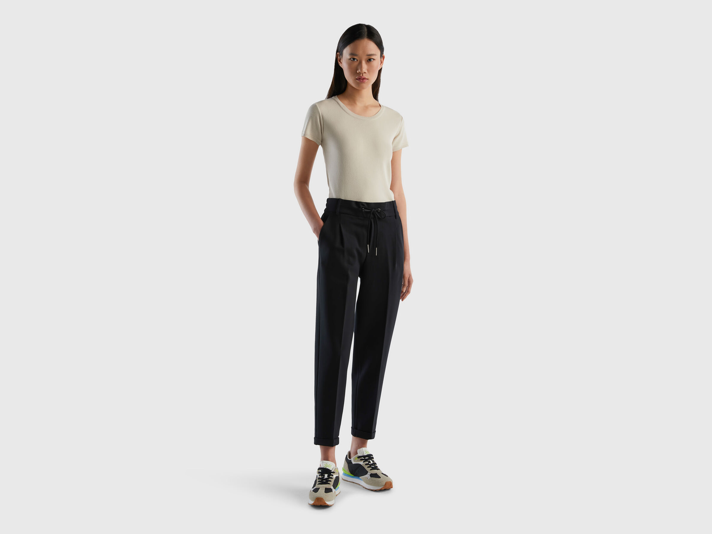 Short sleeve sweater in 100% cotton image number 3