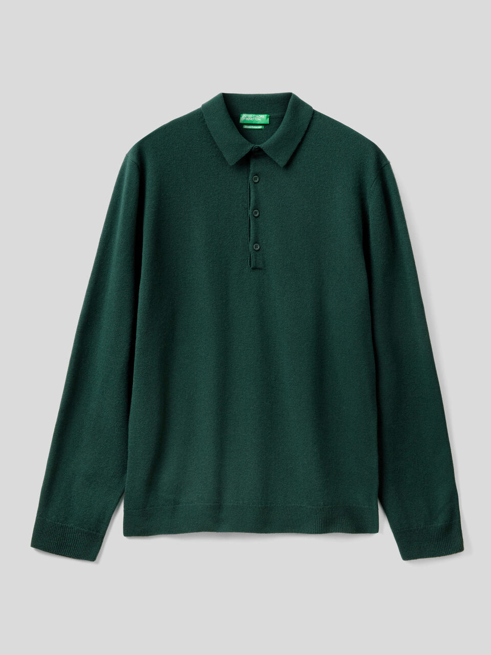 Polo in pure Merino wool customizable image number 1