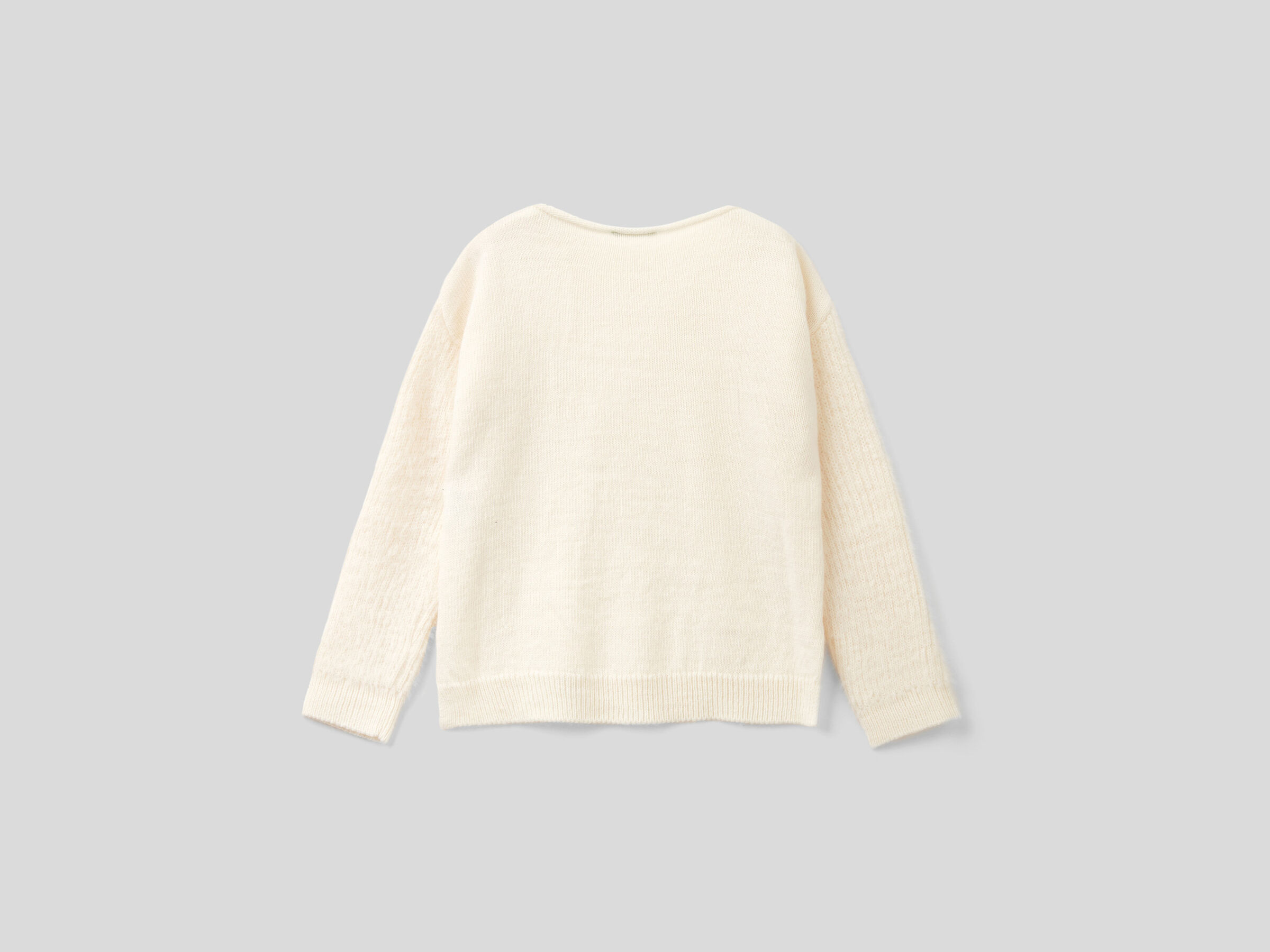Crew neck sweater in wool blend image number 2