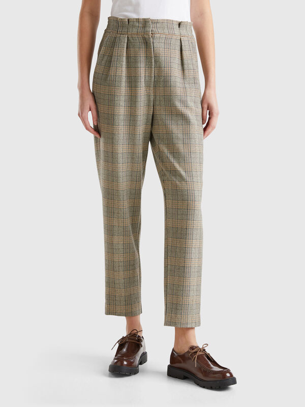 Houndstooth flannel trousers Houndstooth flannel trousers Women
