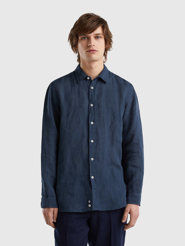 Shirt in pure linen Men