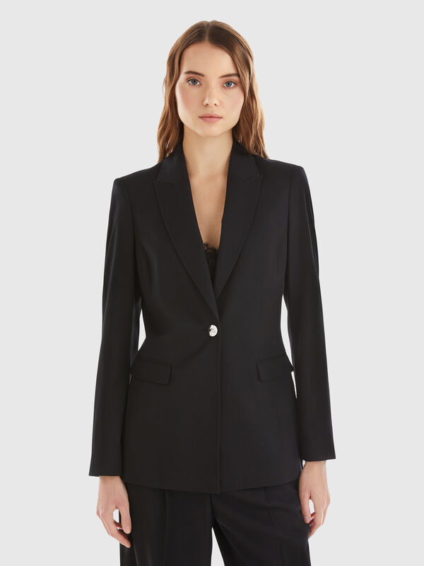 Blazer in wool and viscose blend Women