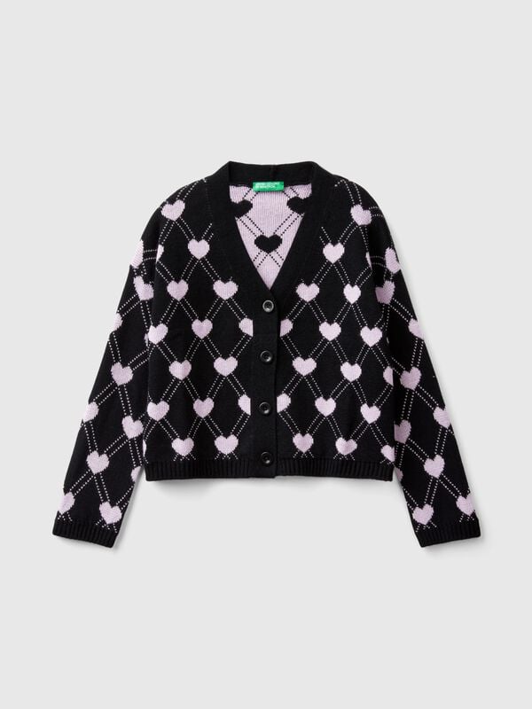 Cardigan with heart motif Junior Girl