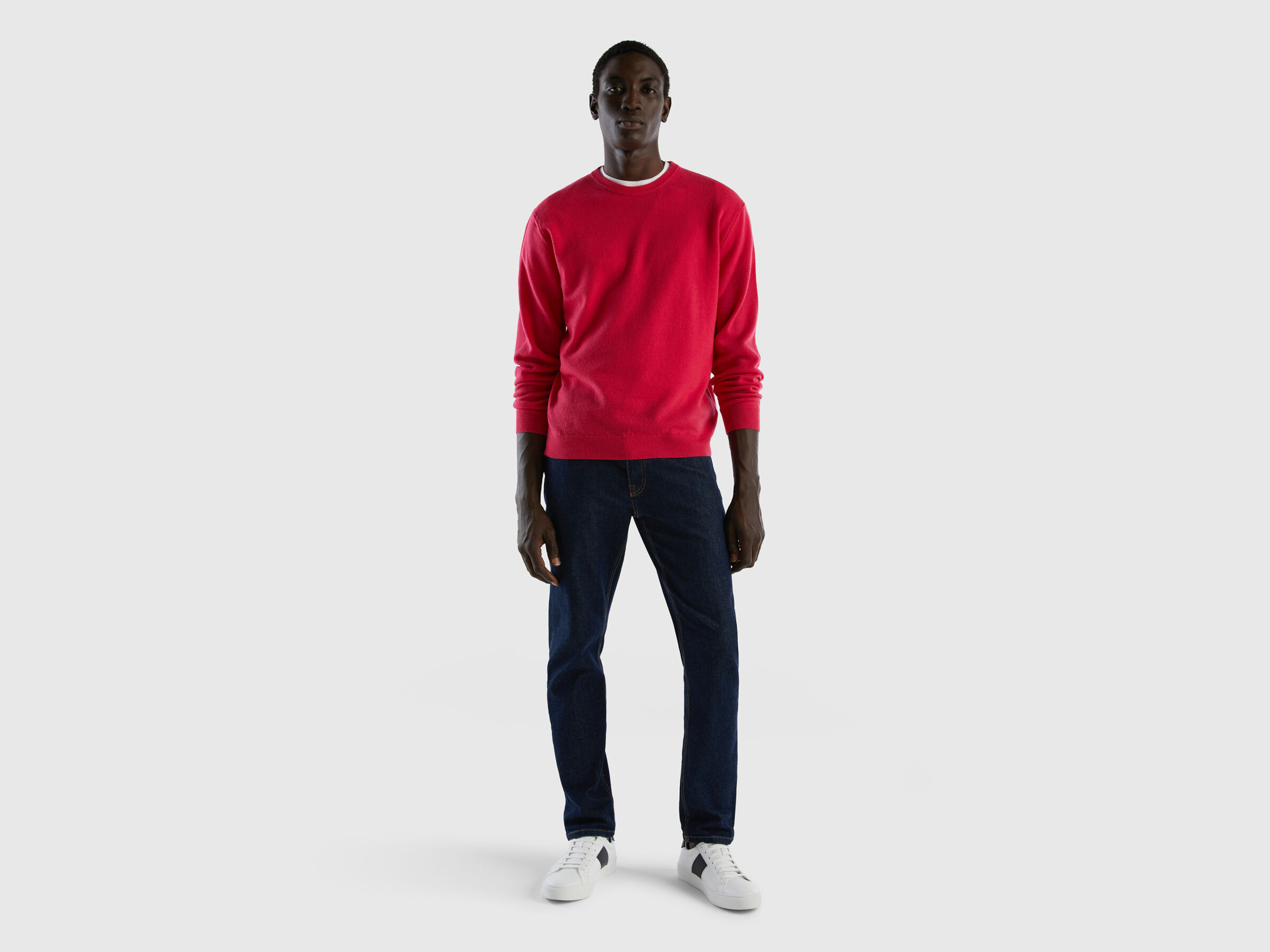 Crew neck sweater in pure virgin wool image number 3