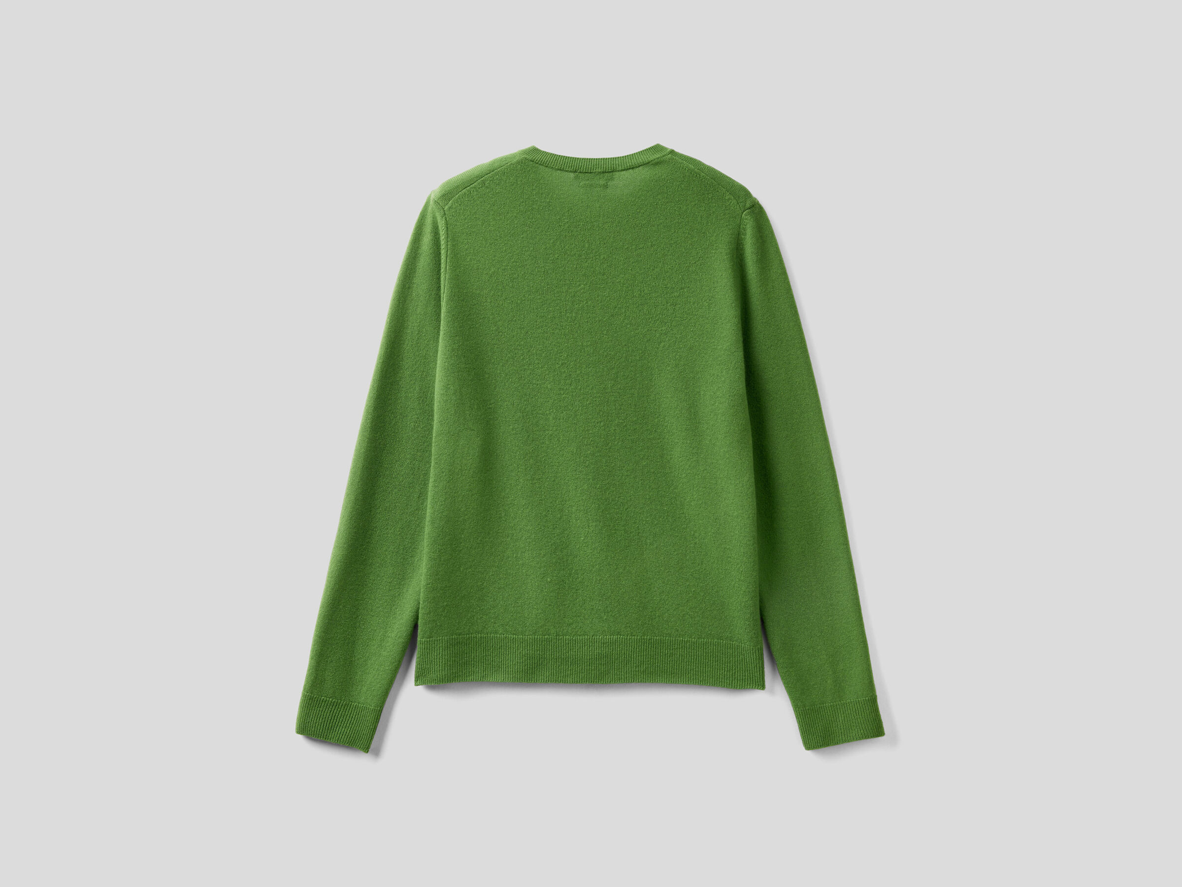 Crew neck cardigan in pure virgin wool image number 6