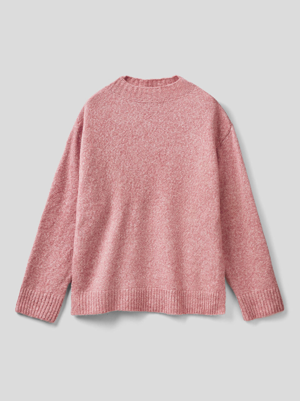 Boxy fit sweater in bouclé wool blend image number 1