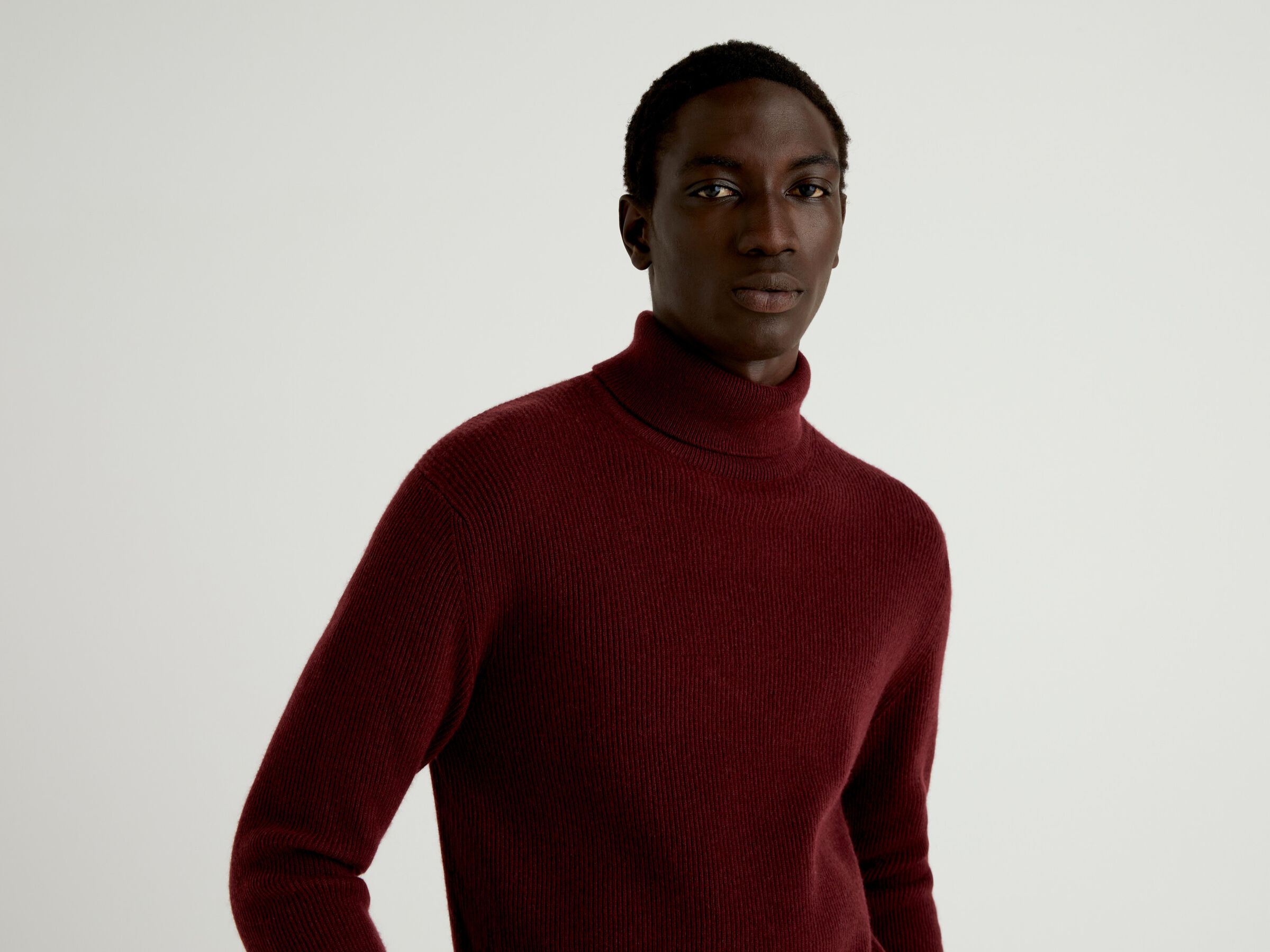 Turtleneck in cashmere blend image number 3