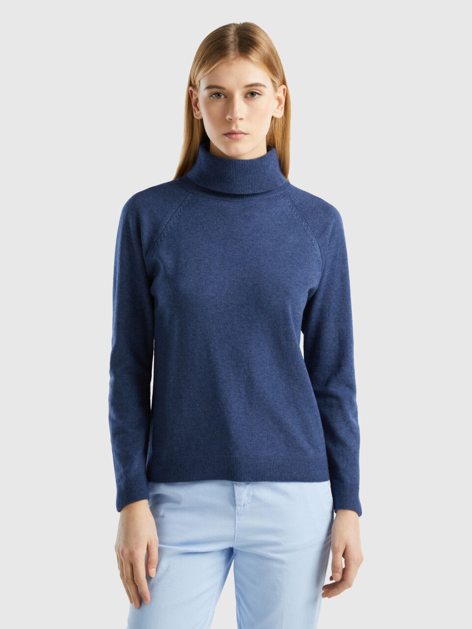 Women's cotton blend turtlenecks sale