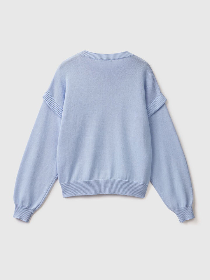 Knit sweater with flaps image number 2
