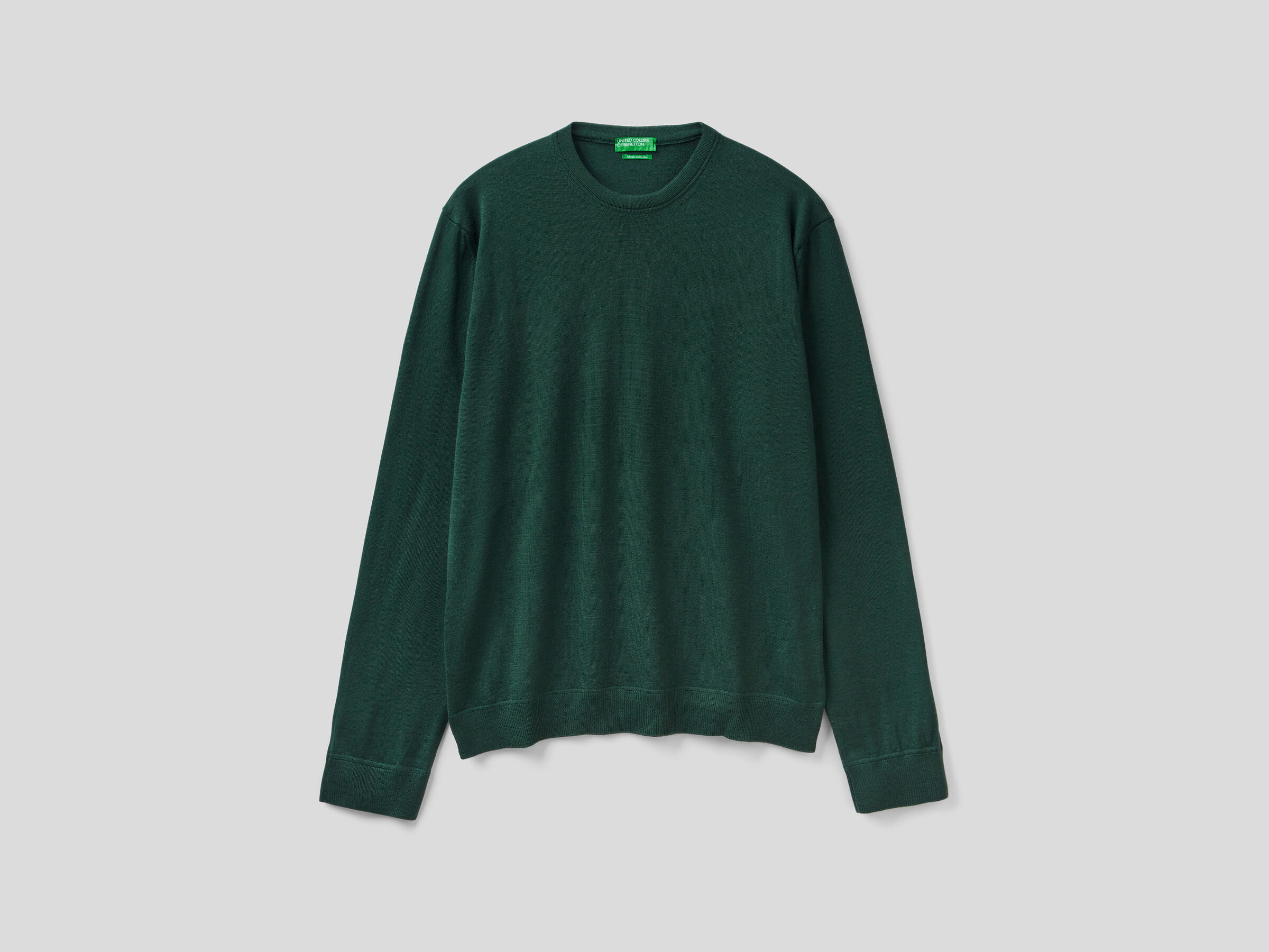 Crew neck sweater in pure virgin wool image number 4