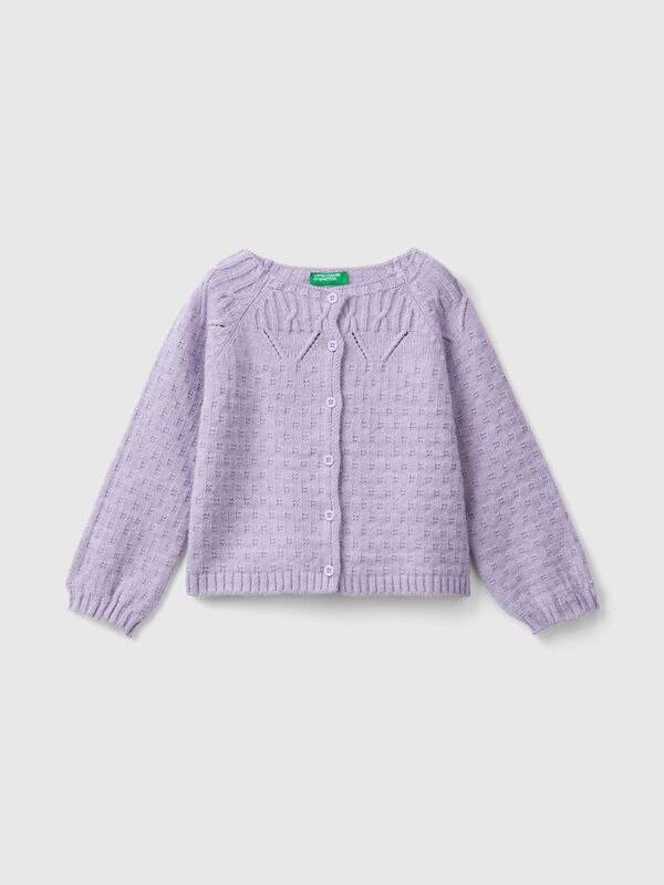 Cardigan with perforated details Junior Girl