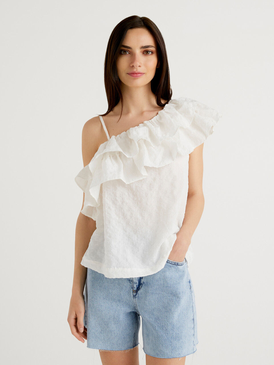 Top with double flounce
