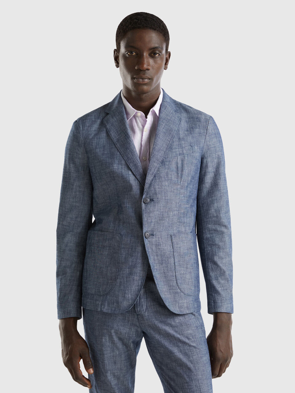 Men's chambray blazer discount