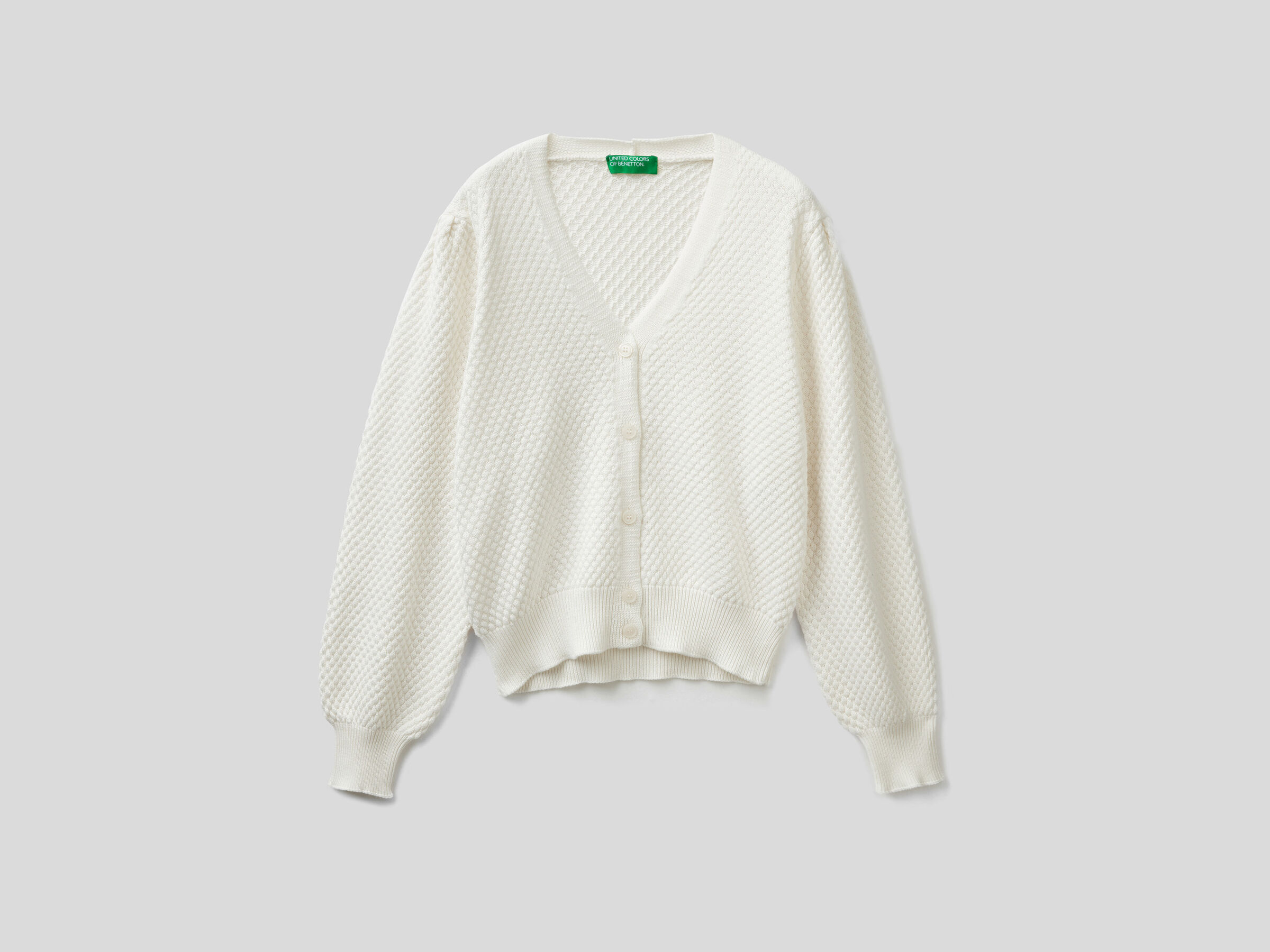 Short cardigan in cotton tricot image number 4
