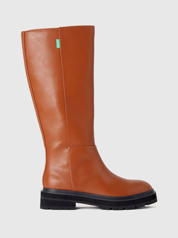 High boots in imitation leather Women