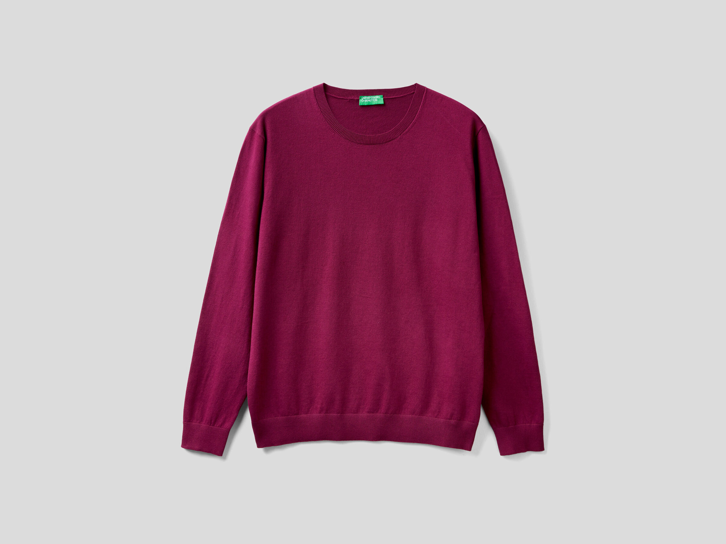 Crew neck sweater in lightweight cotton blend image number 4