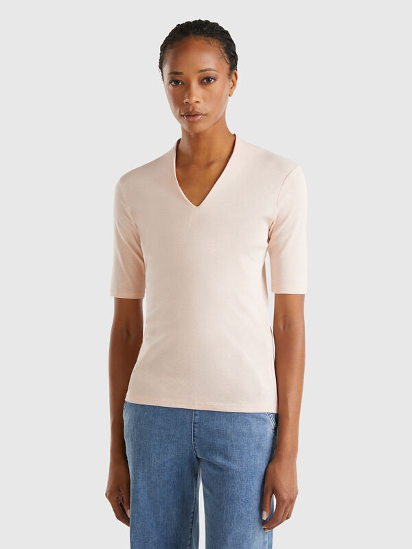 Slim fit t-shirt in long fiber cotton Women
