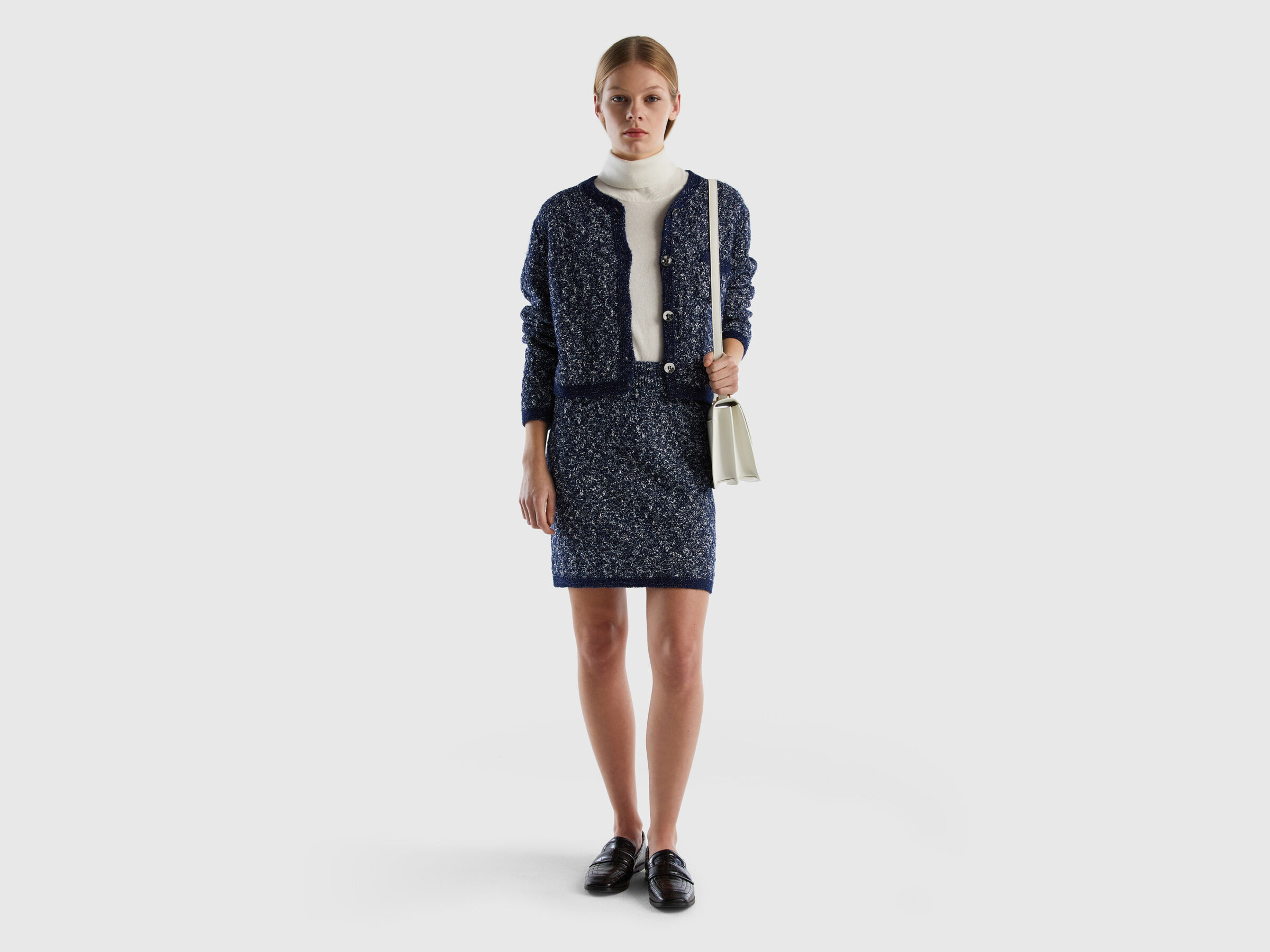Knit skirt with lurex image number 3