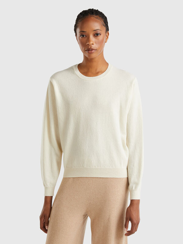 Relaxed fit pure Merino wool sweater Women