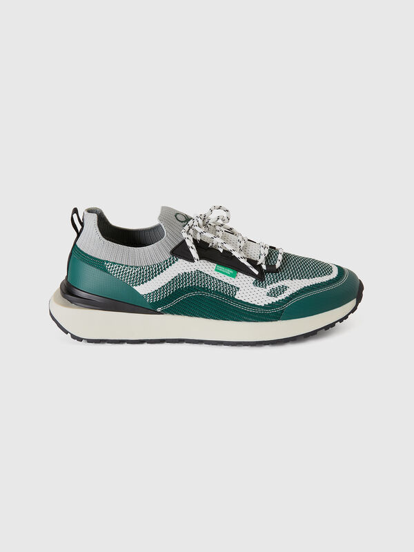 Knitted effect low sneakers Men