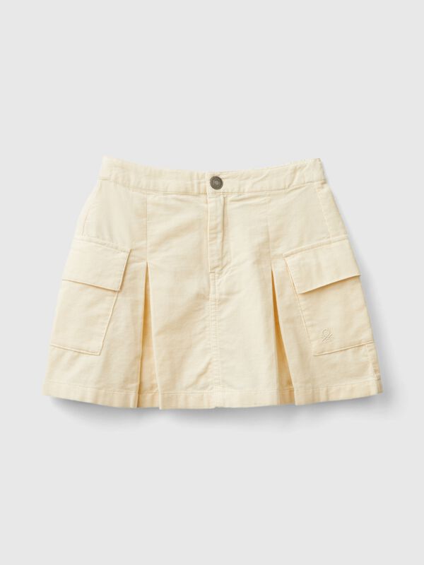 Velvet mini skirt with pockets Junior Girl